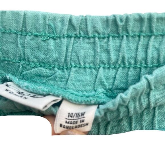 Cato Plus Size Drawstring Linen Pants Size 14/16W Quiet Luxury Lightweight - Picture 6 of 7